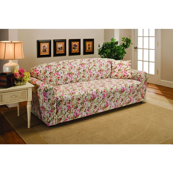 Sanctuary Stretch Jersey Floral Sofa Slipcover