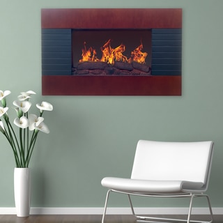 Northwest Mahogany Wall Mounted Electric Fireplace with Remote