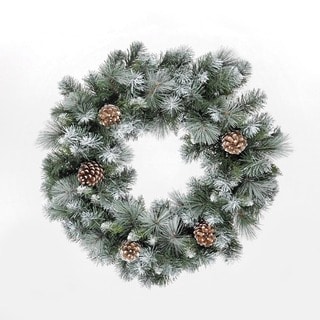23.6-inch Frosted Glacier Wreath