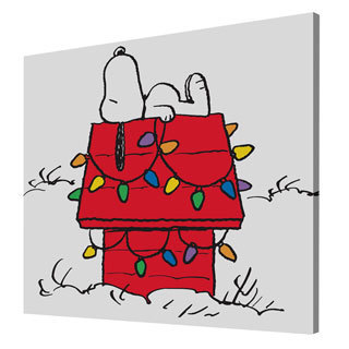 Charles M. Schulz 'Snoopy Christmas Lights' Canvas Art