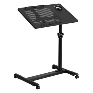 Offex Black Adjustable Height Steel Mobile Computer Desk