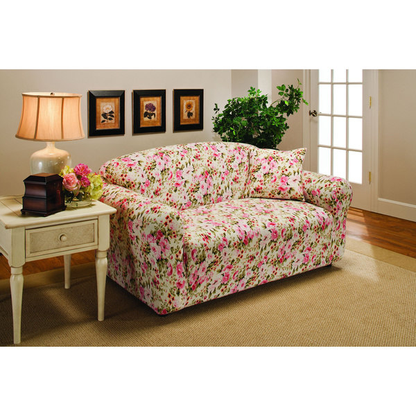 Sanctuary Stretch Jersey Floral Loveseat Slipcover