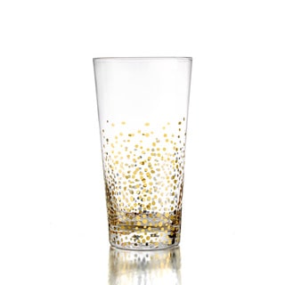 Fitz and Floyd Gold Luster Hiball Glasses (Set of 4)