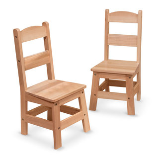 Melissa & Doug Kid's Wooden Chair Pair