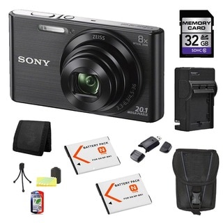 Sony DSC-W830 Black 20.1MP Digital Camera Bundle