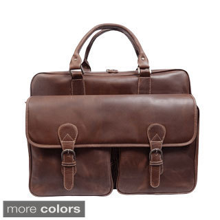 Sunset Voyager 17-inch Full Hide Leather Laptop Computer Briefcase