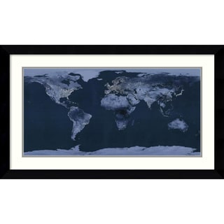 Goddard Space Center 'Satellite View Showing Electric Lights and Usage' 38 x 22-inch Framed Art Print