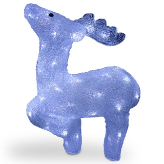 17-inch Acrylic Standing Deer with 60 LED Lights