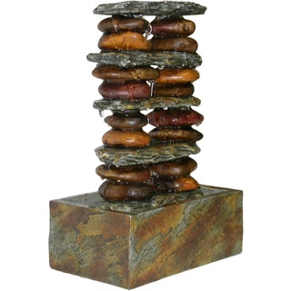 Eternity Tabletop Stacked Rocks Fountain