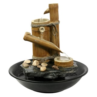Large Bamboo Slide Eternity Tabletop Fountain