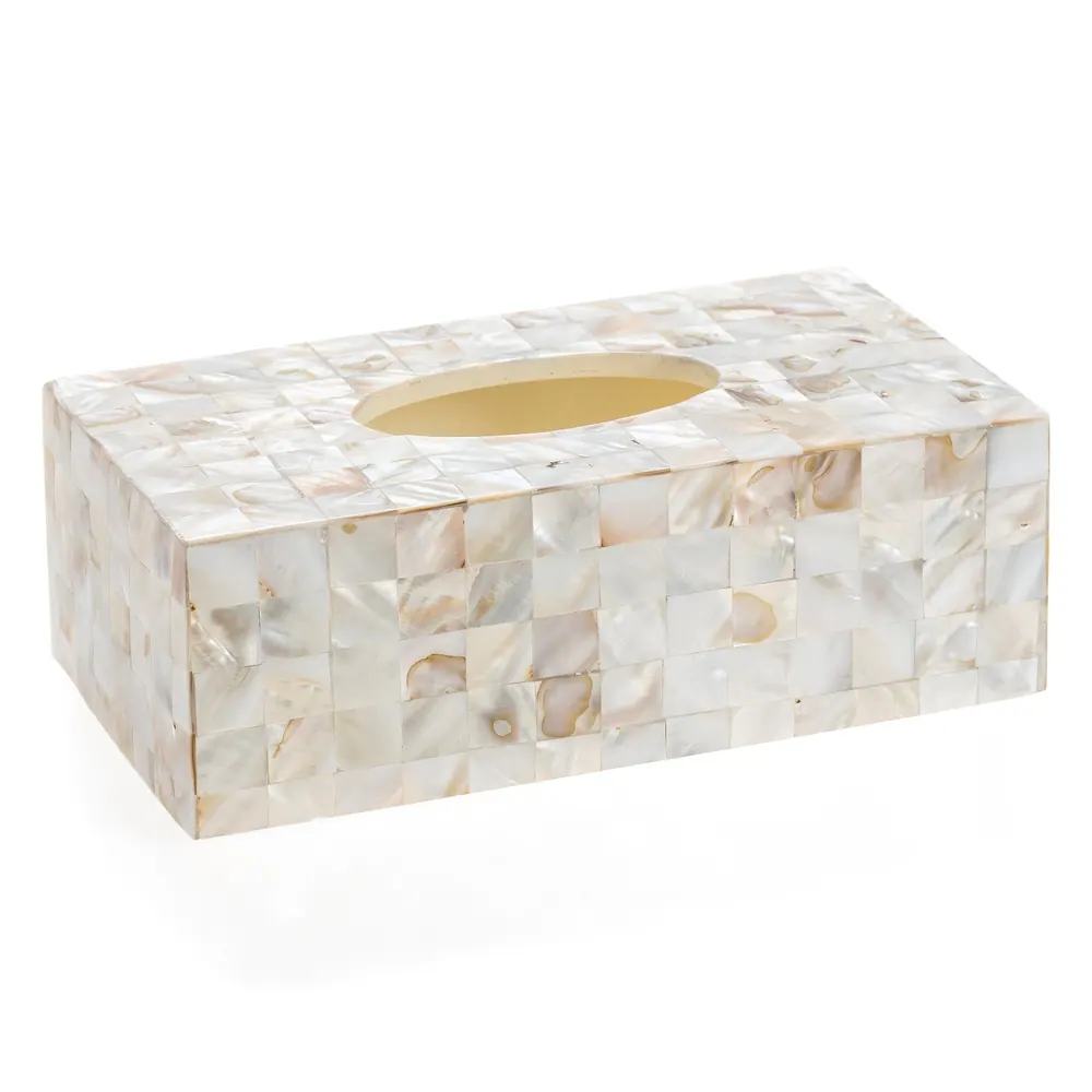Creative Scents Milano Tissue Box Cover Rectangular - Seashell - seashell
