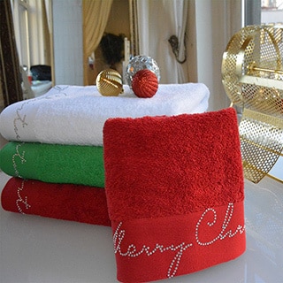 Enchante Christmas Turkish Cotton 2-piece Towel Set