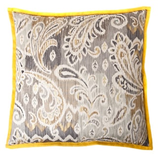 Passion Taupe Yellow Square Decorative Pillow