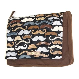 Handmade Medium Brown Mustache Variety Messenger Bag