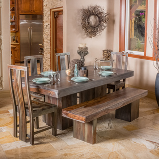 Christopher Knight Home Russett and Grey Toned Dining Table