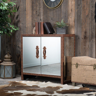 Christopher Knight Home Evelyn Mirrored Two-Door Cabinet
