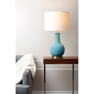 ABBYSON LIVING Gourd French Blue Ceramic Table Lamp
