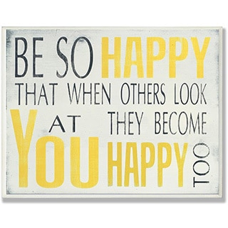 Be So Happy Typography Wall Plaque