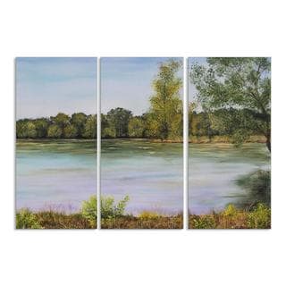 Calm Day on the Lake Triptych Art