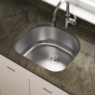 MR Direct 2421 Single Bowl Stainless Steel Kitchen Sink