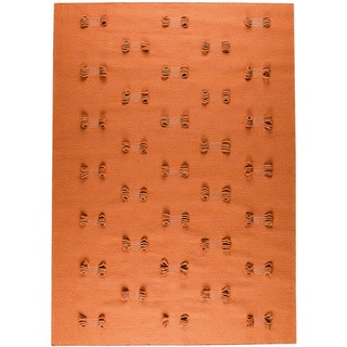 M.A.Trading Hand-woven Napoli Orange New Zealand Wool Rug (5'6 x 7'10)