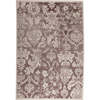M.A.Trading Baroque White/ Brown New Zealand Wool Rug (7'10 x 9'10)