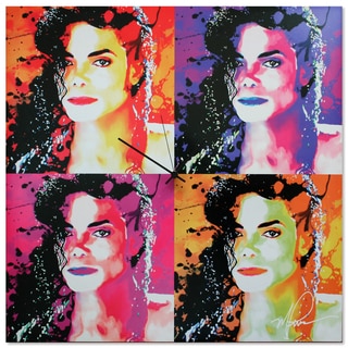 Metal Art Studio 'Michael Jackson Clock' Colorful Pop Art Urban Wall Clock