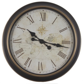24-inch Global Antique Map Clock