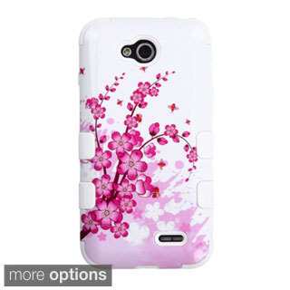 INSTEN Pattern Design Tuff Dual Layer Hybrid Rubberized Hard PC/ Silicone Phone Case Cover For LG Optimus L90