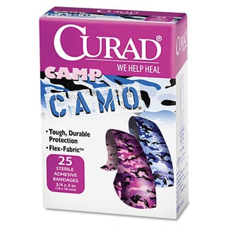 Curad Pink and Blue Camouflage Kids 25-piece Adhesive Bandages