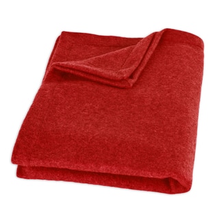 Fleece Red Top Stitched Throw Blanket