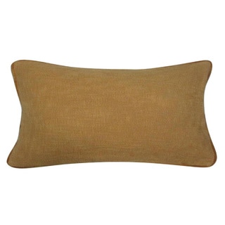 Kosas Home Fancy Mustard Feather and Down Filled Decorative Pillow