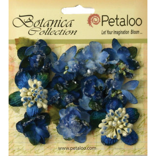Botanica Sugared Mini Blooms 1.25" 11/Pkg-Royal Blue