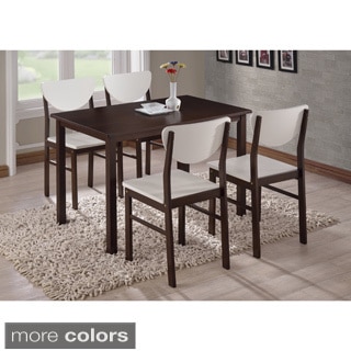 K and B Walnut Wood Side Chairs (Set of 4)