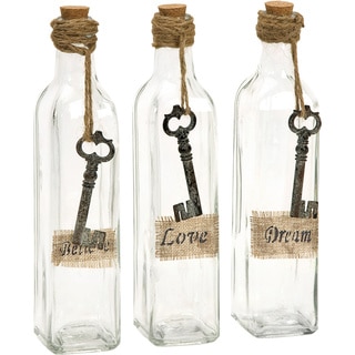 Magdaline Inspirational Glass Bottles (Set of 3)