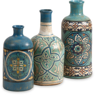 Kabir Hand Painted Bottles (Set of 3)