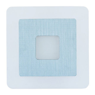 Alumilux E41316-90SA Square White/ Blue Aluminum Wall Sconce