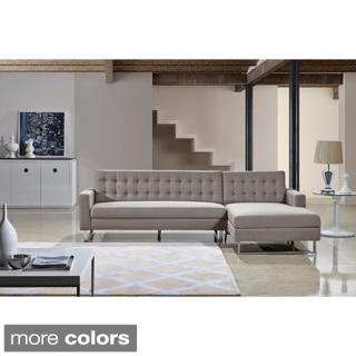 Dorris Fabric Contemporary Right Chaise Sectional Sofa Set