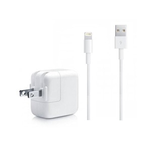 Apple OEM USB 3.5 FT Lightning Cable Power Cord + 12W Wall Charger for Apple iPad Air iPhone 5, 5C,