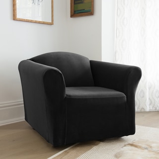 Stretch Velvet 1-piece Form Fit Chair Slipcover