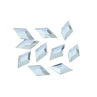 Zodaca 4 x 8mm Rhombus Classy Nail Art Idea Design DIY 3D Crystal Stickers (Pack of 10)