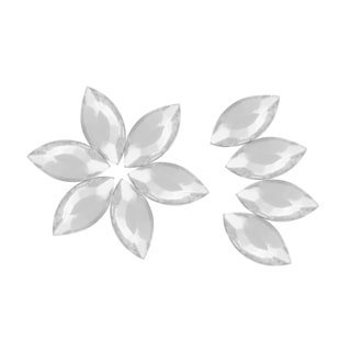 Zodaca 5 x 10mm Almond Classy Nail Art Idea Design DIY 3D Crystal Stickers (Pack of 10)