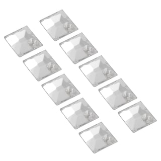 Zodaca 3 x 3mm Square Classy Nail Art Idea Design DIY 3D Crystal Stickers (Pack of 10)