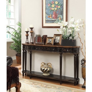Enonville Scalloped 3-Drawer Console Table