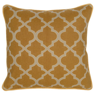 Kosas Home Rachel Geo Mustard 20-inch Decorative Throw Pillow