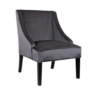 CorLiving Antonio Accent Chair in Dark Grey Velvet