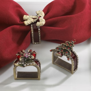 Christmas Design Napkin Ring - set of 4