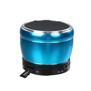 INSTEN Blue 3.5mm Cable Micro SD Card USB Flash Bluetooth Mobile Speaker With 3-Way USB Cable