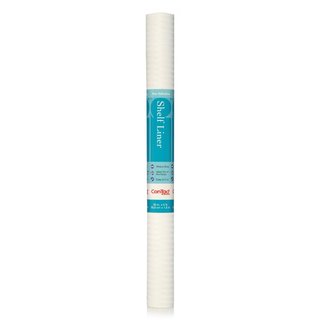Con-Tact Brand White Herringbone Embossed Non-adhesive Shelf Liner (Pack of 6)