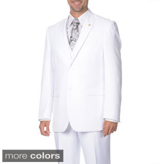 Falcone Men's 3-piece Vested Pleated Suit